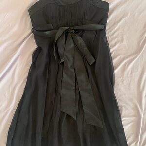 BCBGMaxAzria Black Strapless Dress with Bow